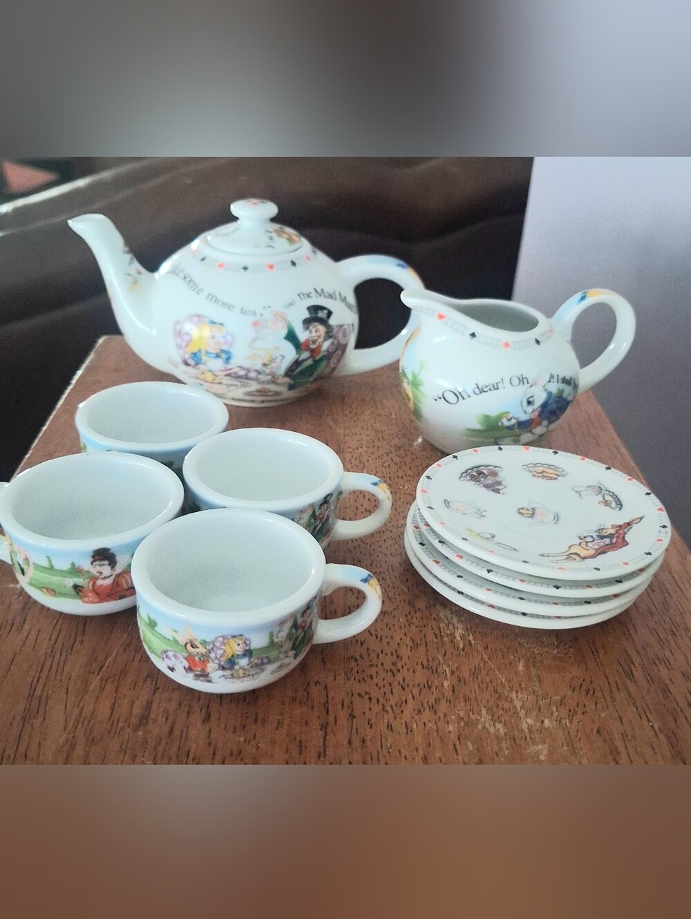 10 Pcs Alice In Wonderland Mini Tea Set